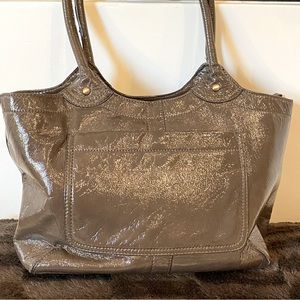 COACH Taupe Patent Leather Bag